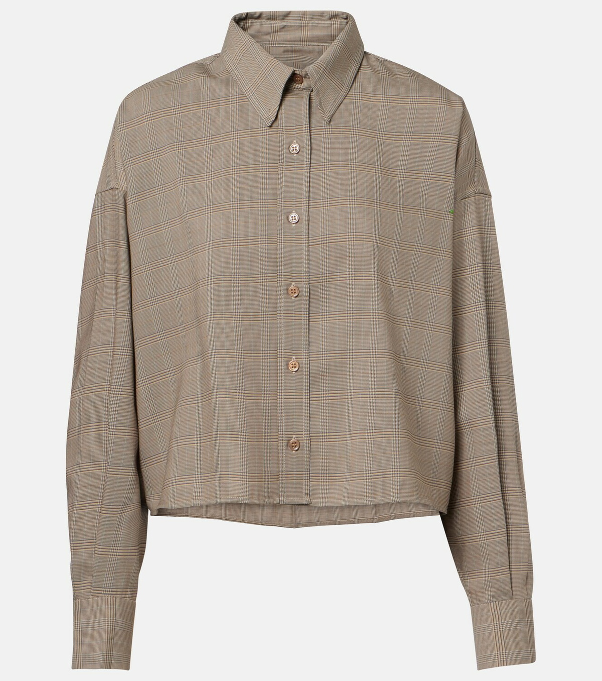 The Frankie Shop Arlen plaid wool-blend shirt