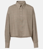 The Frankie Shop Arlen plaid wool-blend shirt