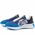 Alexander McQueen Men's Court Sneakers in Ocean/Navy/Black