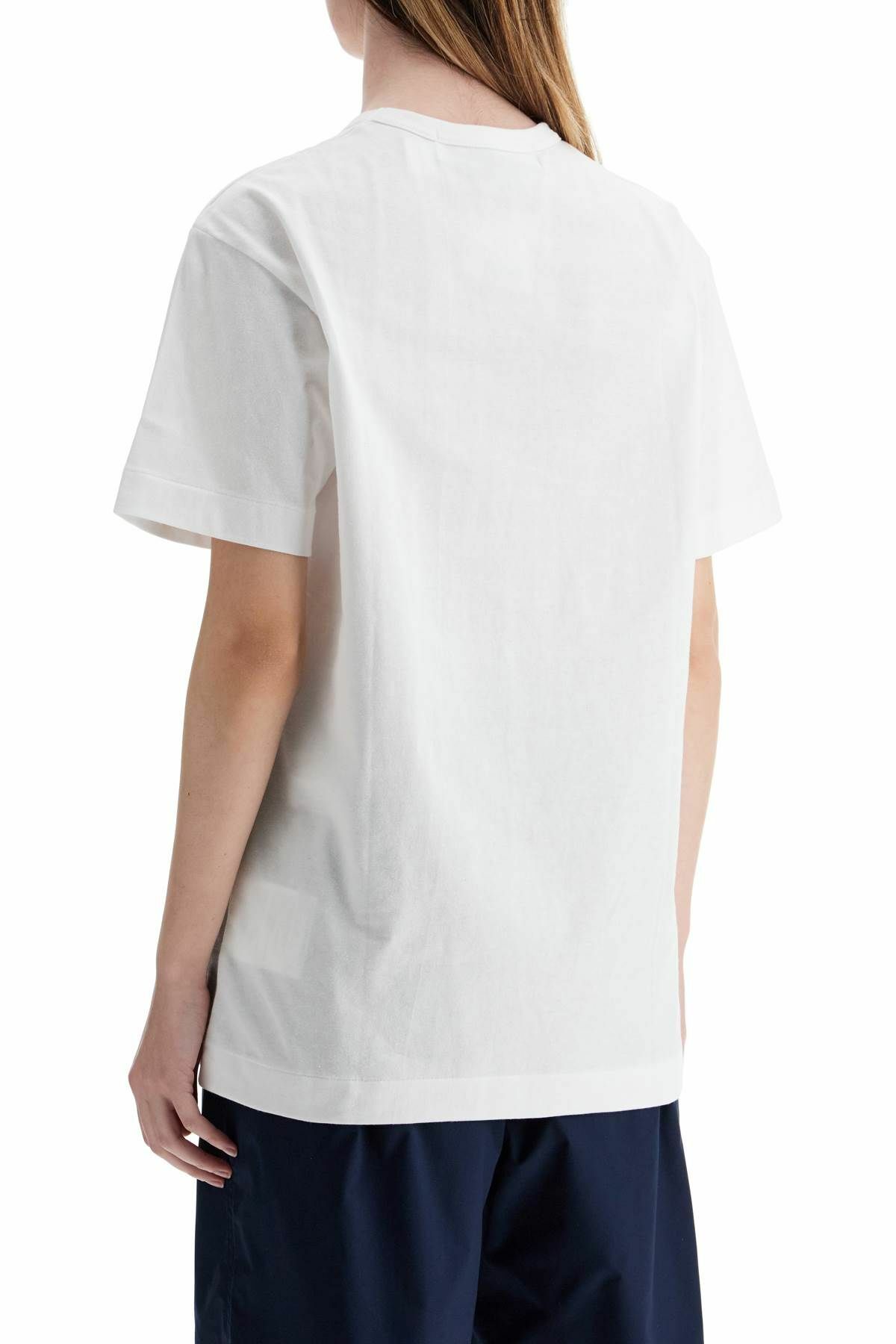 COMME DES GARCONS PLAY t-shirt in cotone bianco con cuore rosso unisex White