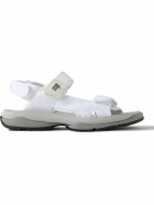 Balenciaga - Tourist Logo-Embroidered Ripstop Sandals - White