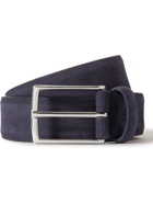 ANDERSON'S - 3.5cm Suede Belt - Blue