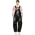 Chen Peng Black Glossy Overalls
