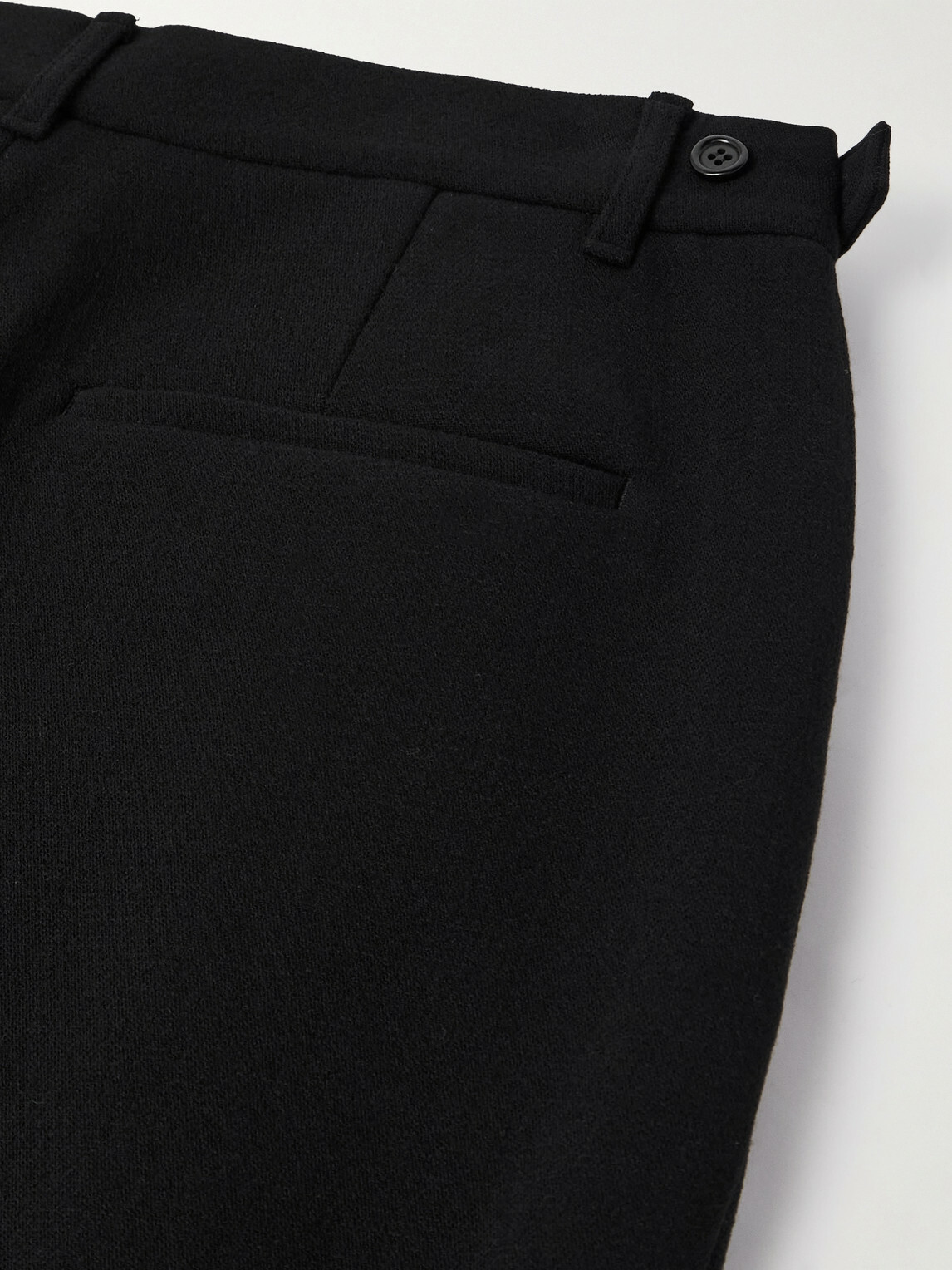 Amomento - Martin Straight-Leg Pleated Wool-Blend Trousers - Black