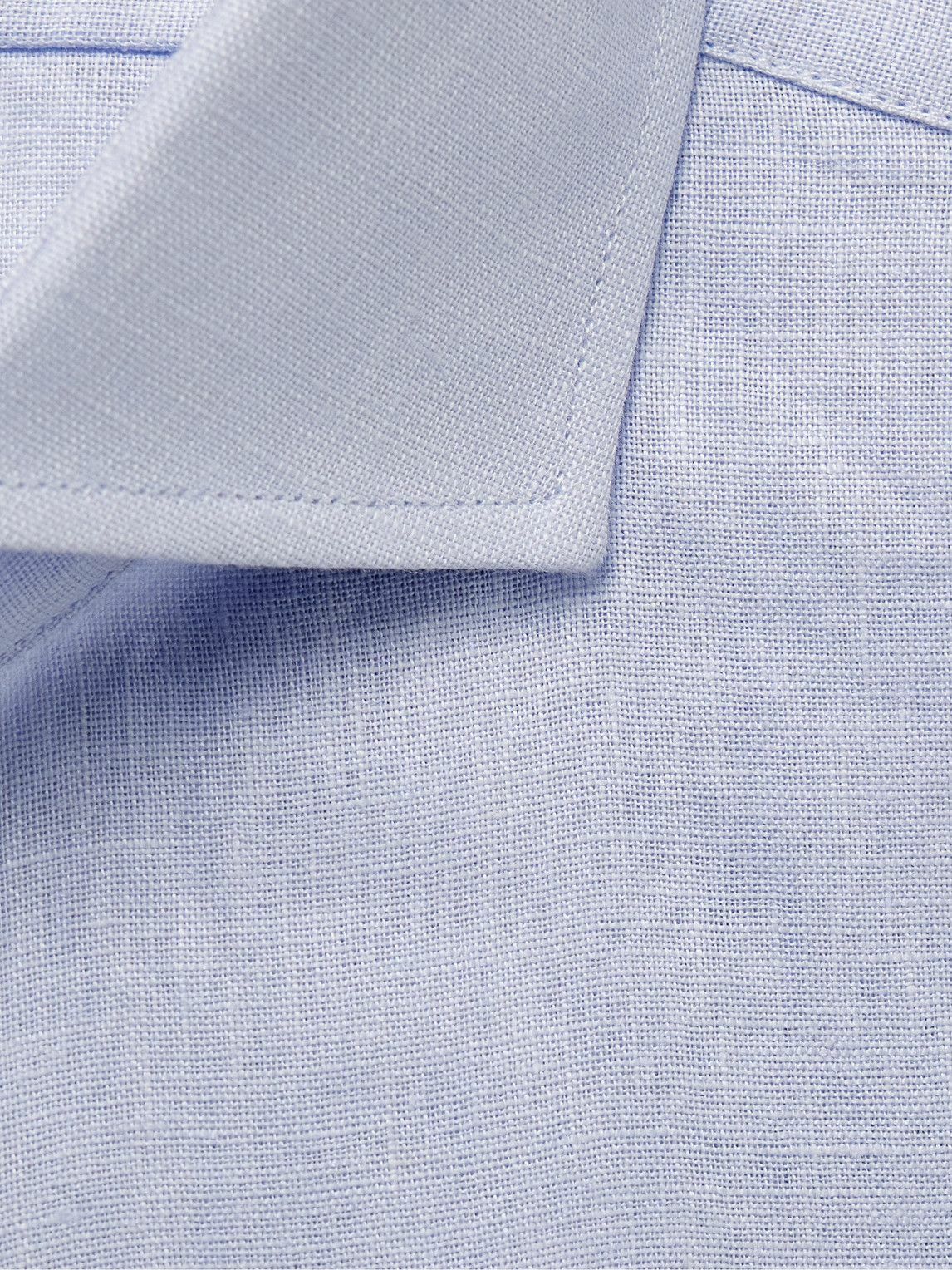 Favourbrook - Bridford Cutaway-Collar Linen Shirt - Blue