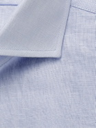 Favourbrook - Bridford Cutaway-Collar Linen Shirt - Blue