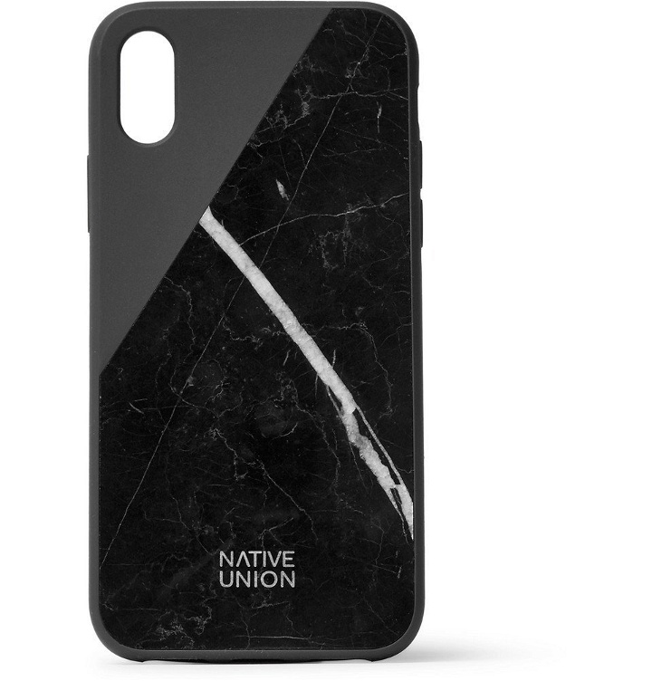 Photo: Native Union - Clic Marble and Rubber iPhone X Case - Men - Black