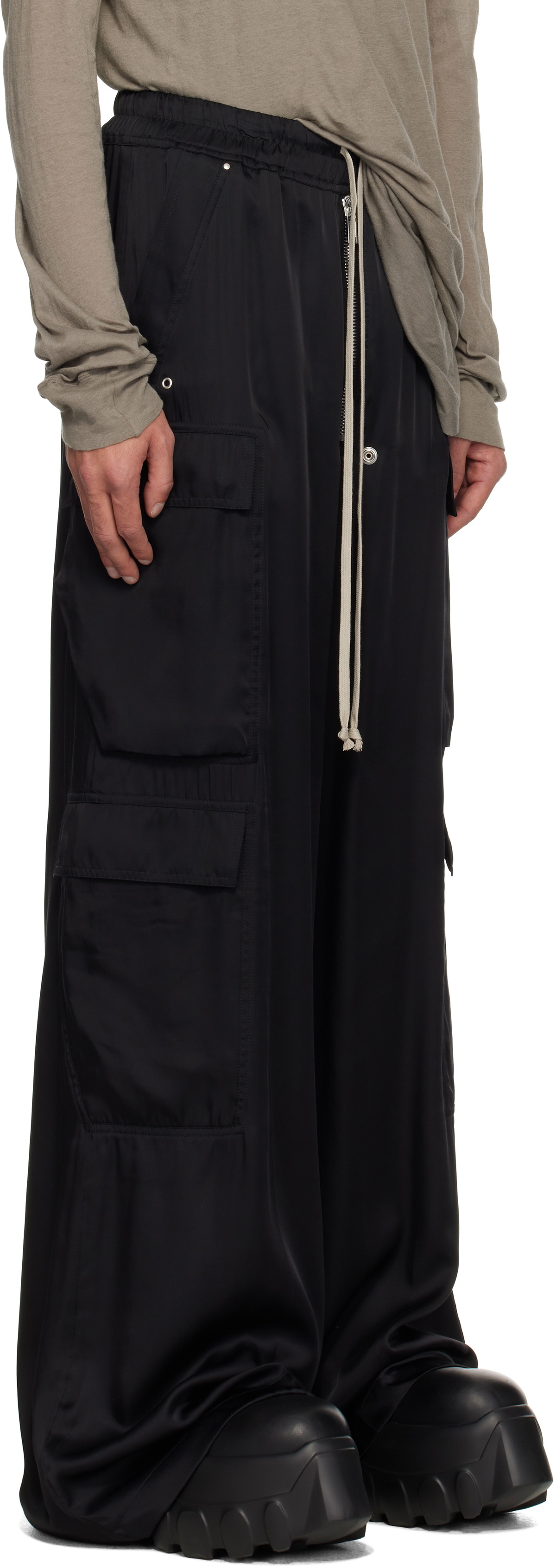 Rick Owens Black Hollywood Cargobelas Cargo Pants Rick Owens