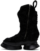 Julius Black Long Fur Boots