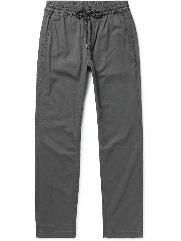 Photo: Faherty - Essential Tapered Twill Drawstring Trousers - Gray