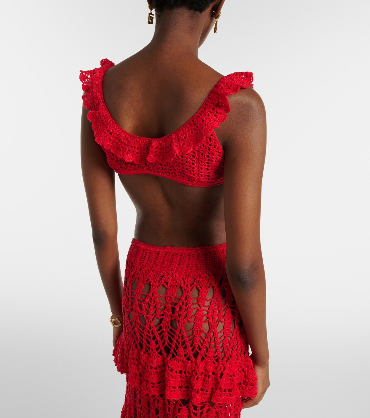 Anna Kosturova Crochet cotton bra top