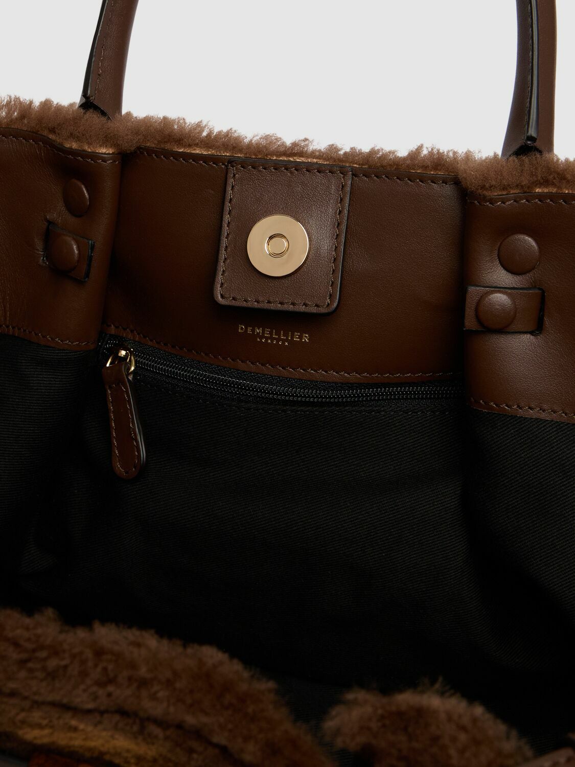 DEMELLIER Midi New York Shearling Tote Bag