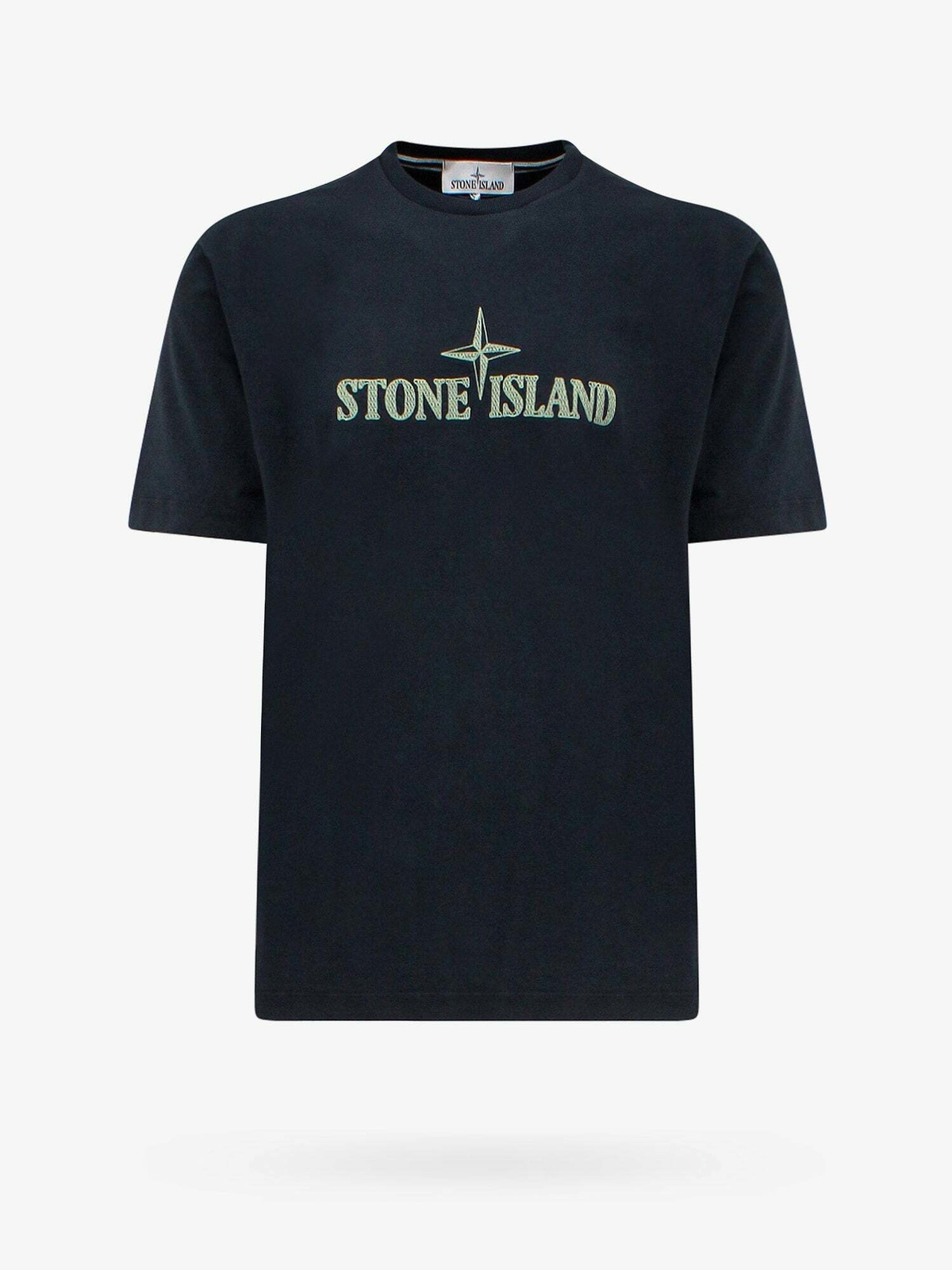 Mens black stone island t shirt online