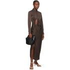 Georgia Alice SSENSE Exclusive Brown Satin Universe Dress