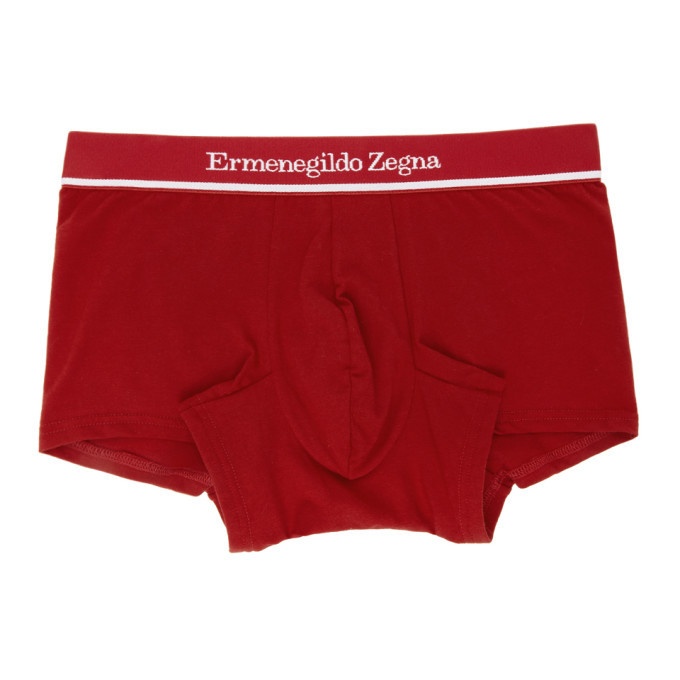 Photo: Ermenegildo Zegna Red Cotton Logo Boxers