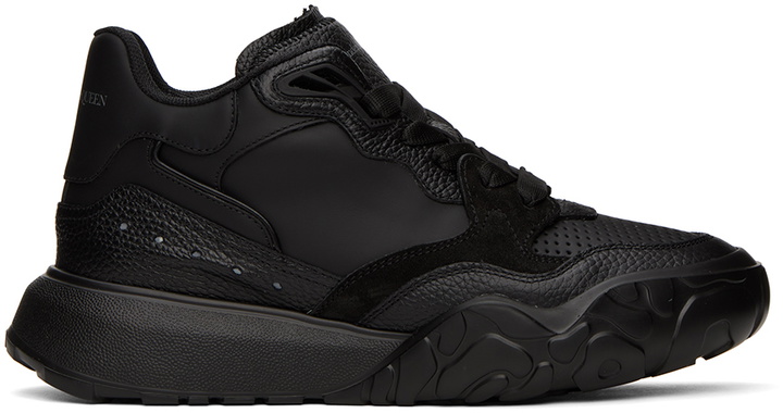 Photo: Alexander McQueen Black Court Mid Sneakers