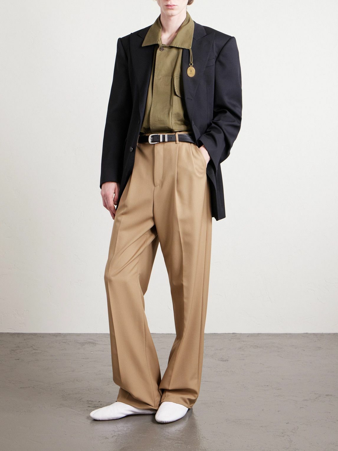 CELINE - Colonne Wool-Twill Blazer - Black