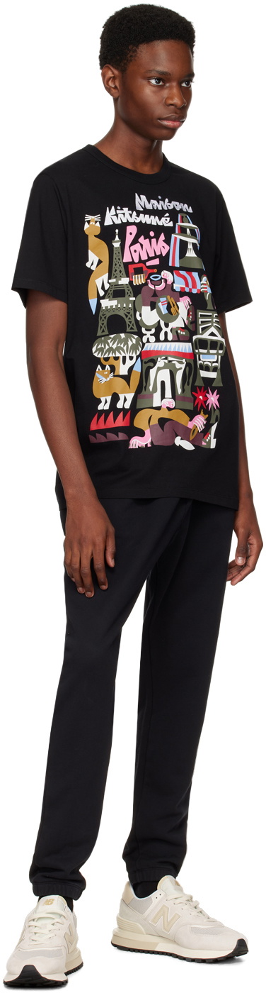Maison Kitsuné Black Bill Rebholz Edition 'Paris' T-Shirt