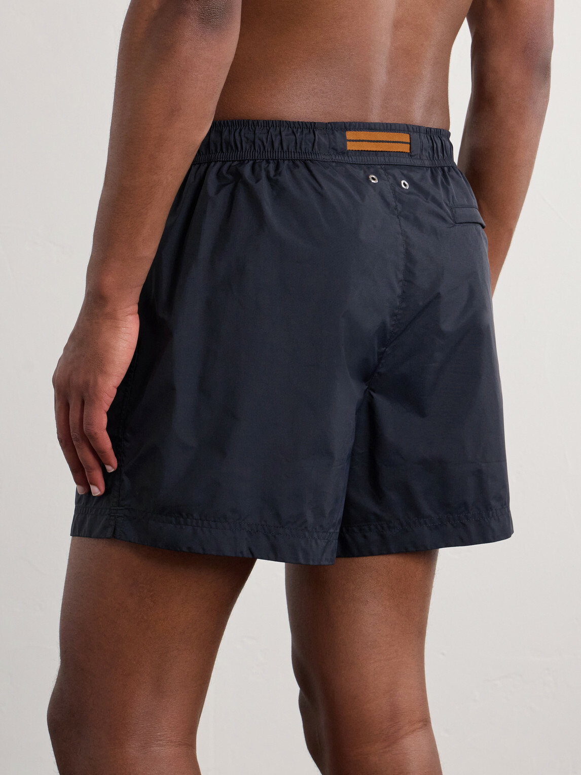 Zegna - Straight-Leg Mid-Length Swim Shorts - Blue