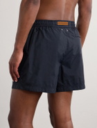 Zegna - Straight-Leg Mid-Length Swim Shorts - Blue