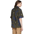 Dries Van Noten Navy and Khaki Clasen Floral Shirt