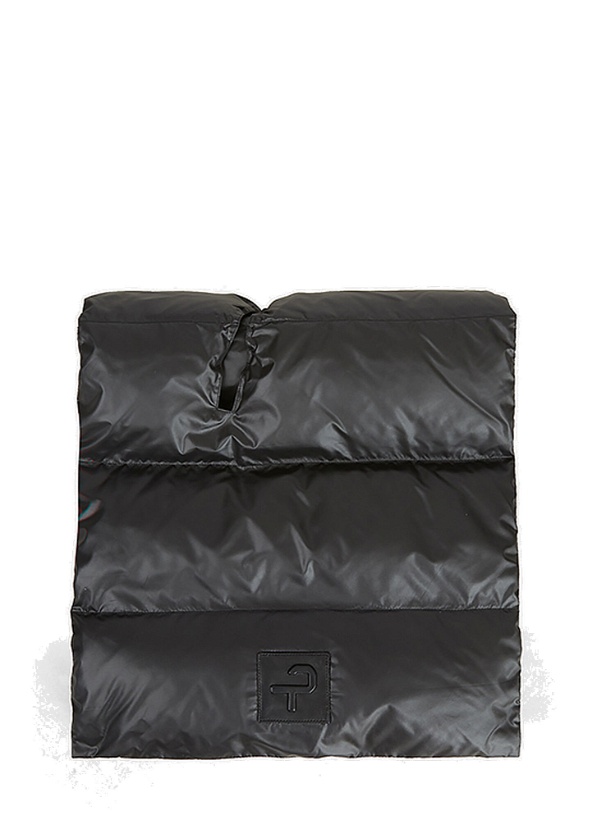 Photo: Puffer Blanket Scarf in Black