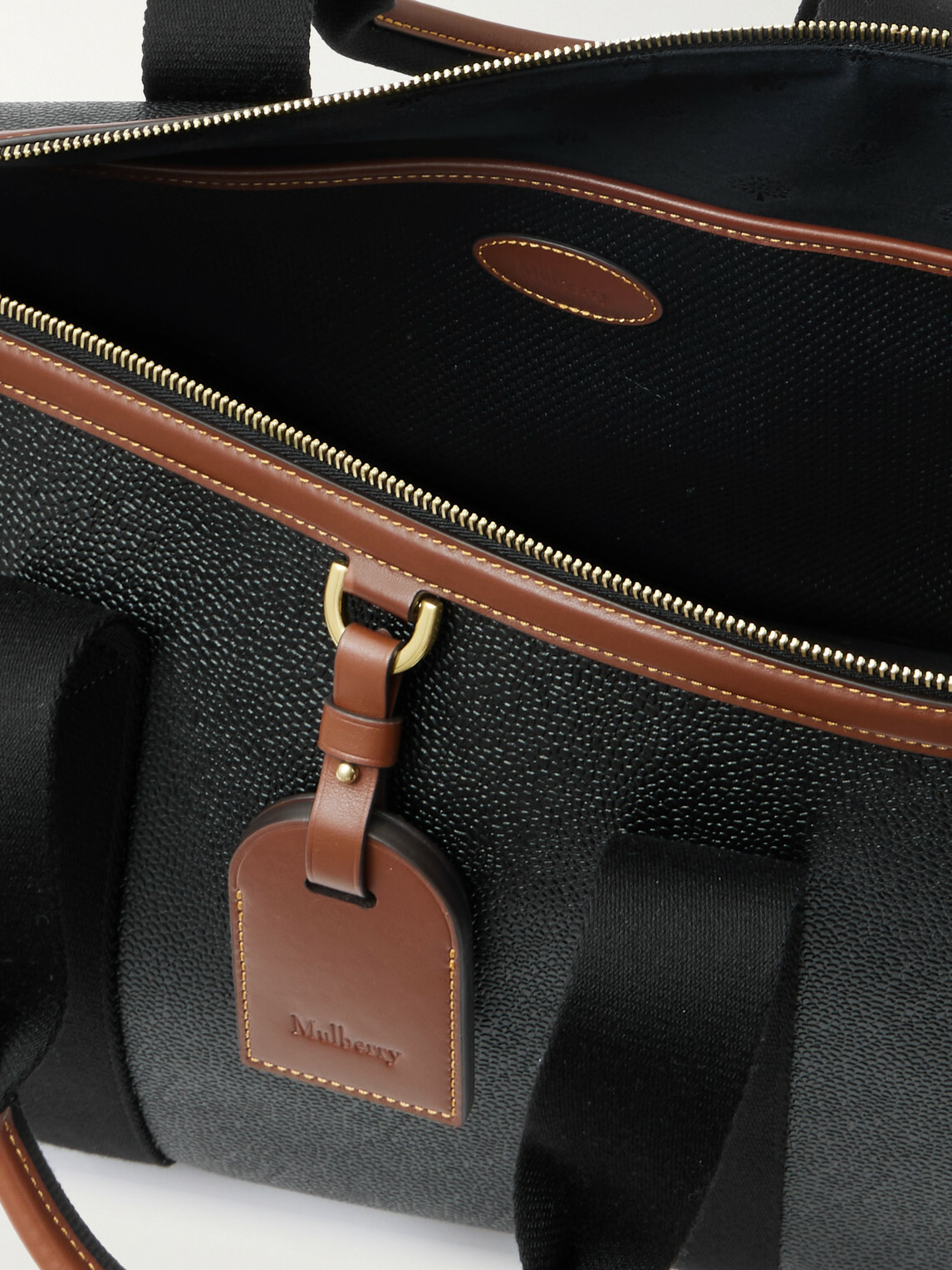 Mulberry - Heritage Day Clipper Small Leather-Trimmed Scotchgrain Weekend Bag
