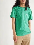 STÜSSY - Logo-Print Cotton-Jersey T-Shirt - Green
