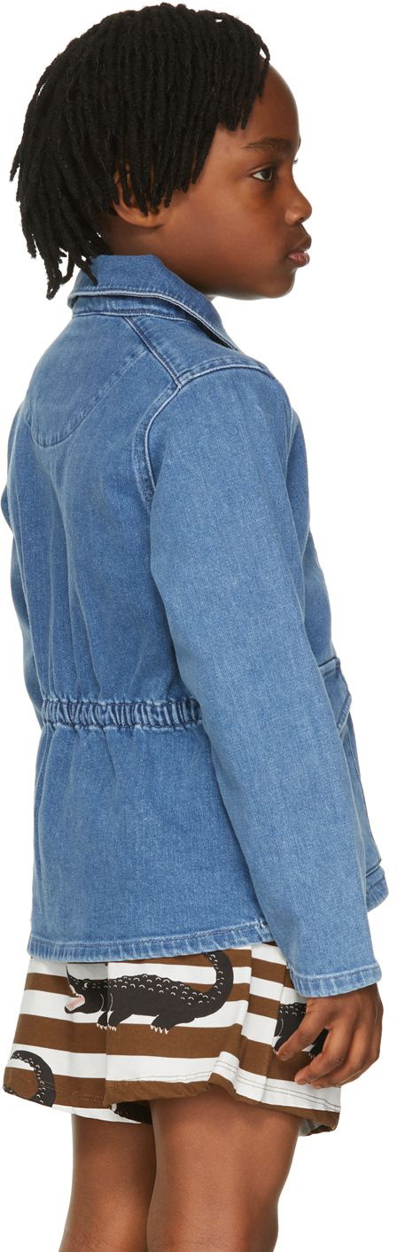 Mini Rodini Kids Blue Denim Chameleon Jacket Mini Rodini