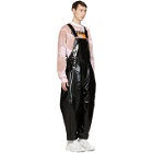 Chen Peng Black Glossy Overalls