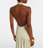 Bananhot Zoya draped halterneck maxi dress