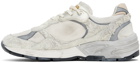 Golden Goose Gray & White Dad-Star Sneakers
