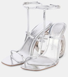 Ferragamo Elina 105 metallic leather sandals