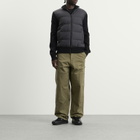 Moncler Men's Hybrid Padded Front Wool Zip Jacket in Black