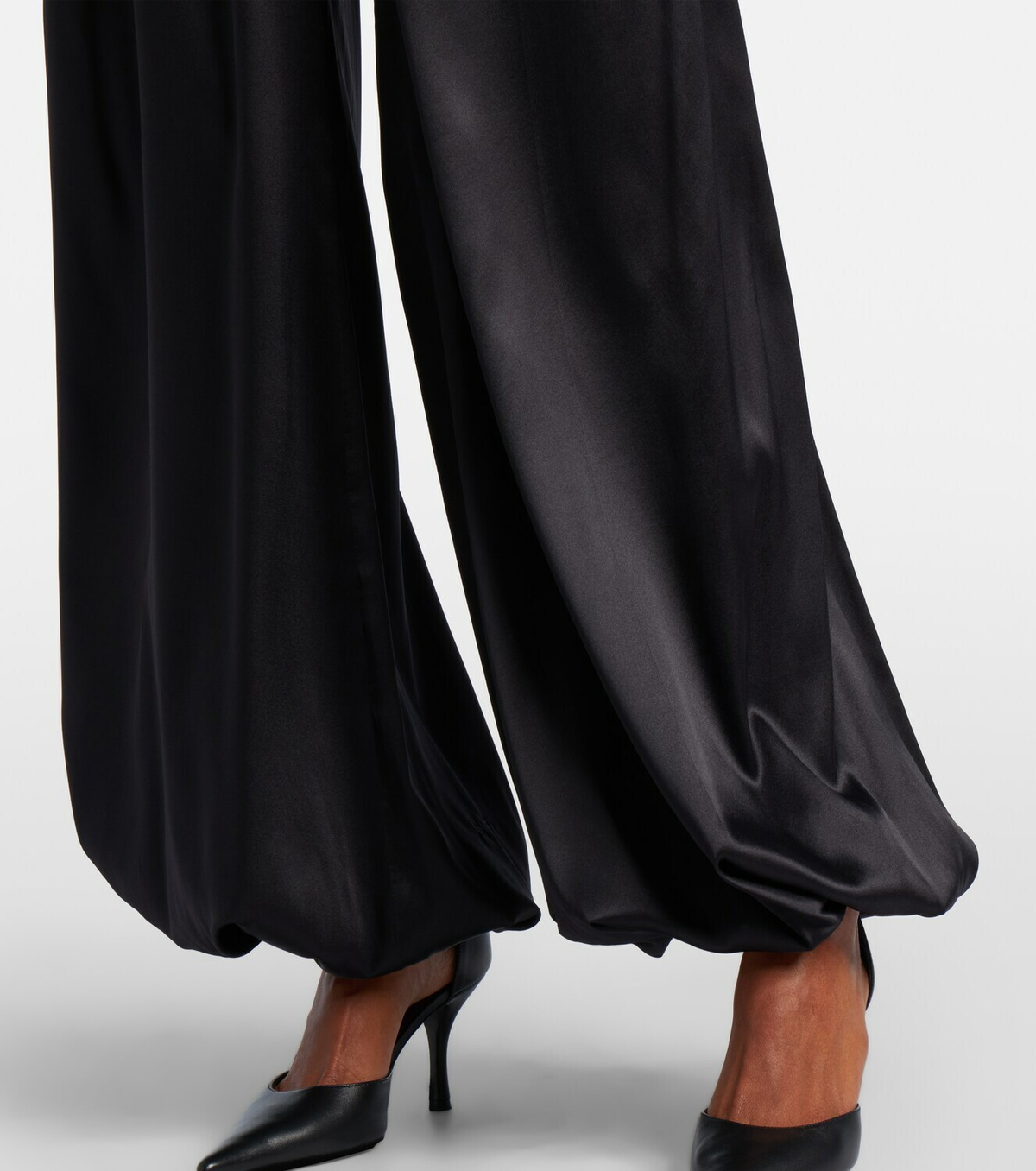 Nina Ricci Silk-blend satin wide-leg pants