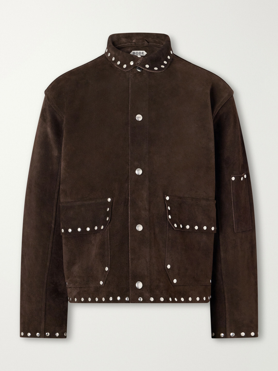 BODE - Studded Suede Jacket - Brown