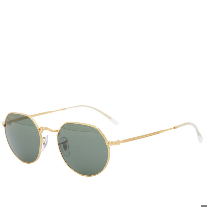 Photo: Ray-Ban Jack Sunglasses in Gold/Green