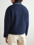 De Bonne Facture - Cotton-Trimmed Brushed-Wool Jacket - Blue