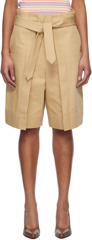 Photo: JW Anderson Beige Folded Front Pleat Shorts