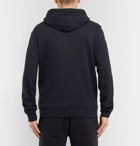 Moncler - Loopback Cotton-Jersey Zip-Up Hoodie - Midnight blue