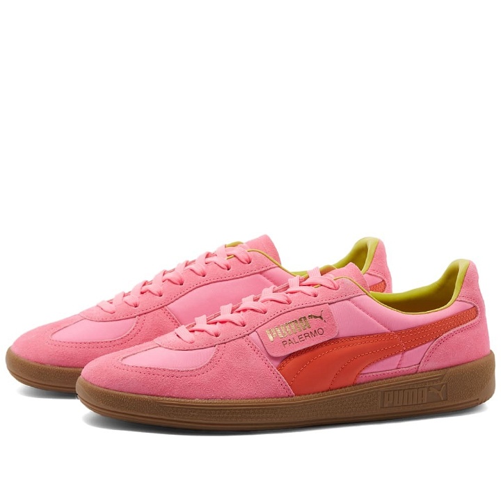 Photo: Puma Men's Palermo OG Sneakers in Pink Glimmer/Mandarine