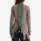 TOGA ARCHIVES Women's TOGA Tweed Knit Back Zip Pullover in Green