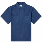 YMC Men's Mitchum Short Sleeve Shirt in Indigo