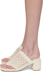 Isa Boulder Beige Knit Heeled Sandals