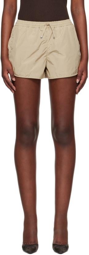 Photo: Burberry Beige Nylon Cotton Shorts