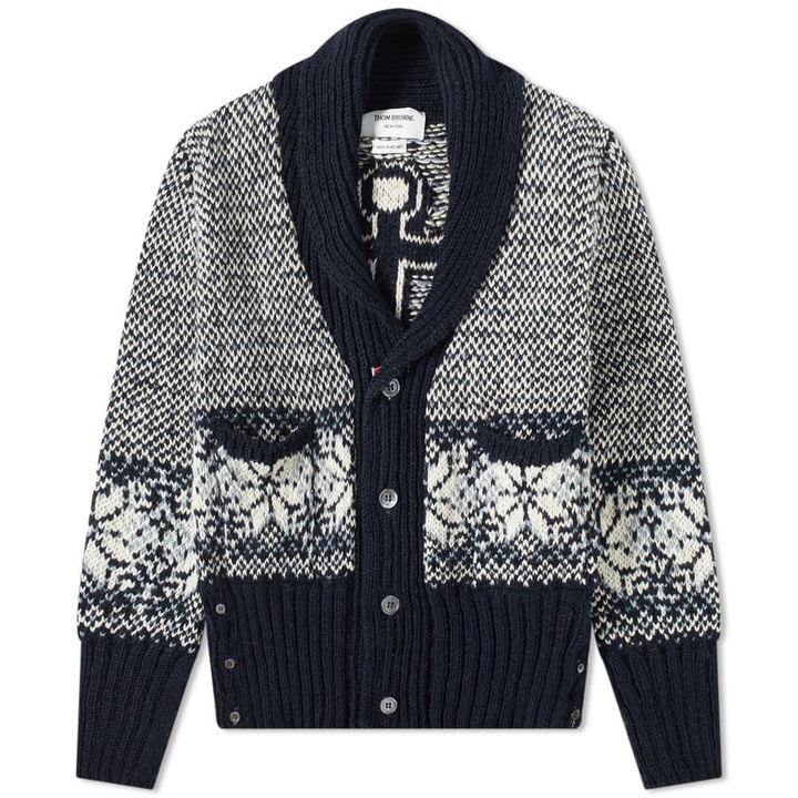 Photo: Thom Browne Fair Isle Jacquard Cardigan