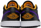 Nike Jordan Black & Purple Air Jordan 1 Low Sneakers