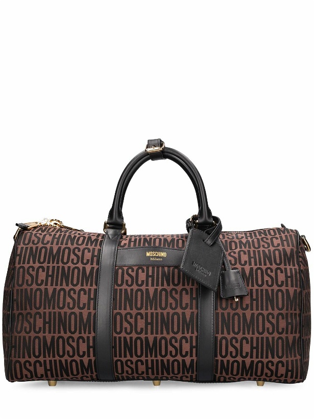 Photo: MOSCHINO - Moschino Logo Nylon Jacquard Duffle Bag