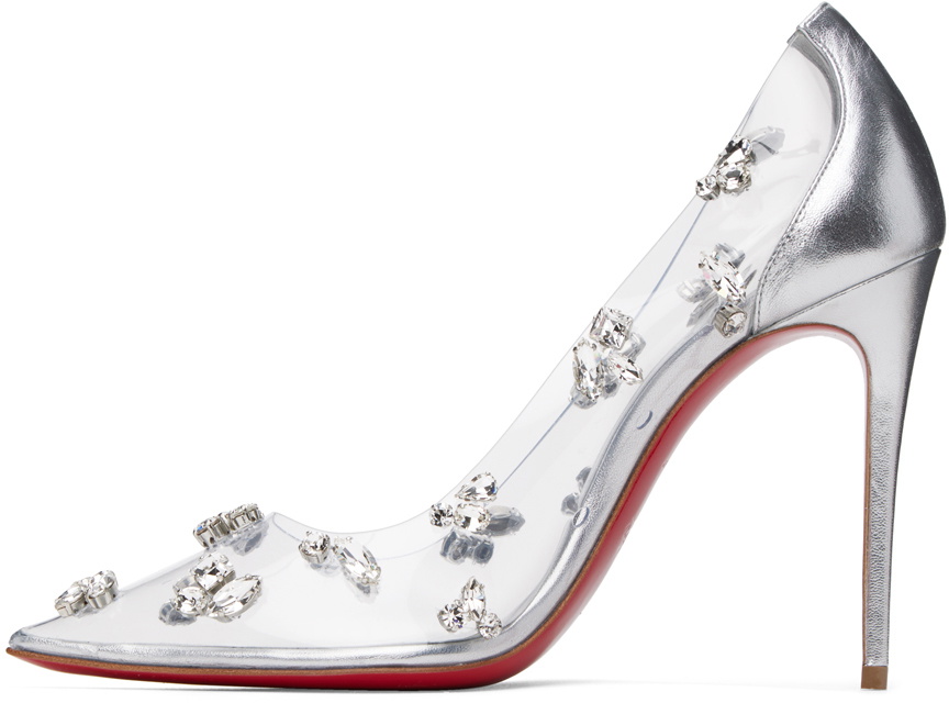 Christian Louboutin Silver Degraqueen 100 Heels