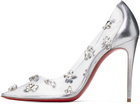 Christian Louboutin Silver Degraqueen 100 Heels